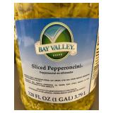 Bay Valley Sliced Pepperoncini 1 Gal Jar - Unopened