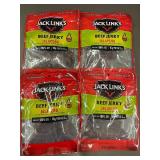 Jack Link's Jalapeno Beef Jerky 3.25 oz Bags (Lot of 4, Unopened, Best by 01/2025)