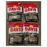 DAVID Cracked Pepper Jumbo Sunflower Seeds 4-Pack - 5.25 oz Bags
