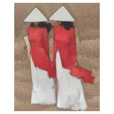 Nguyen Thanh Binh Vietnamese Women Framed Art 'The Red' - COA Included