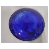 Kosta Boda Blue Swirl Glass Serving Bowl