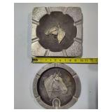 Bruce Fox Cast Metal Vintage Ashtrays