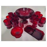 Ruby Red Glasses & Accessory Pieces