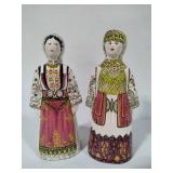 Hand Painted/Signed Greek Porcelain Dolls by Attikh Attica
