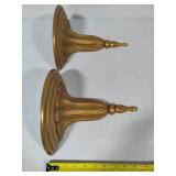 Three Gold Colored Wall Sconces