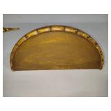 Three Gold Colored Wall Sconces