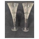 Waterford Crystal Wedding Heirloom Flute Pair