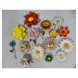 Lot of Floral Brooches