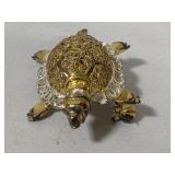 Sterling Filigree Turtle Brooch