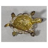 Sterling Filigree Turtle Brooch