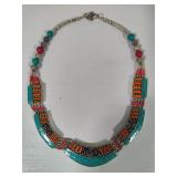 Tibetian Style Necklace Featuring Turquoise & Corals
