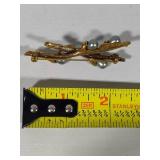 Joan Rivers Stamped Willow Branch Brooch