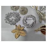 Lot of Sarah Coventry Stamped Brooches/Earrings/Pendant