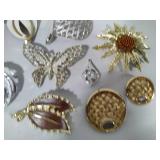Lot of Sarah Coventry Stamped Brooches/Earrings/Pendant