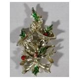 Assorted Christmas/Holiday Brooches - Many Stamped