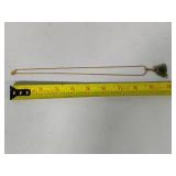 14K Moldavite Pendant