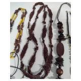 Assorted Brown Tone Costume Necklaces