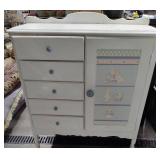 Antique Child's Wardrobe Dresser