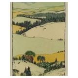 Susan Hunt-Wulkowicz Hand Colored Lithograph 'Uphill' - Signed/Numbered