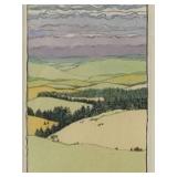 Susan Hunt-Wulkowicz Hand Colored Lithograph 'Uphill' - Signed/Numbered