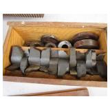 Antique Screw Clamp, Draw Knife, Molding Cutter Set