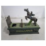 Show Jumper Cast Mechanical Bank