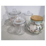 Glass Canister, Sea Shells