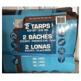 Heavy Duty Reversible Brown and Silver Tarps 12×16 ft - 2-pack