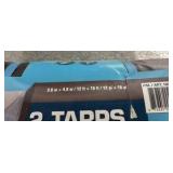 Heavy Duty Reversible Brown and Silver Tarps 12×16 ft - 2-pack