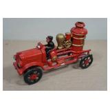 Vintage Cast Iron Fire Truck