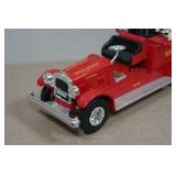 Vintage John Deere Fire Truck Coin Bank