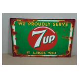 Vintage Style Metal Sign - 7Up