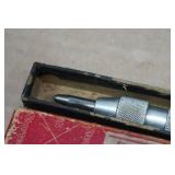 Starrett No 818 Automatic Center Punch & No 474 Screw Pitch Gage