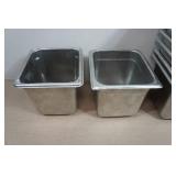 *10* Stainless Steel Pans - 6.5"X7"5.5"