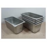 *5* Stainless Steel Pans - 7"X12.75"X5.75
