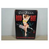 Vintage Style Metal Sign - Hot Rod