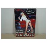 Vintage Style Metal Sign - Grease Monkey Garage