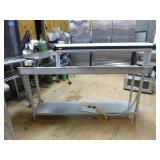 Regency Commercial Stainless Steel Prep Table with Built-In Infrared Food Warmer Over Shelf