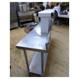 Regency Commercial Stainless Steel Prep Table with Built-In Infrared Food Warmer Over Shelf