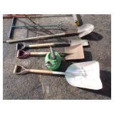 Garden tools, Sprinkler, Shovels, Brooms, Weeders and more