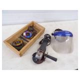 Hand Grinder with Grinding Wheels and Face Sheild