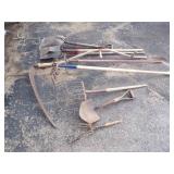 Vintage Tools, Sye, Silage Fork, Shovels, Forks and more