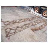 Pair of Tractor Chains with parts chain Heavy tire chains for an H or M Farmall. Size 12.5 x 38 or 13.6 c 38" wheels.