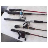 6 Fishing Rods and 3 Reels