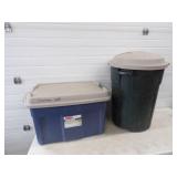 32 Gallon Garbage Can and 31 Gallon Tote