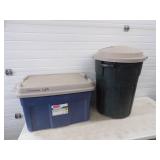 32 Gallon Garbage Can and 31 Gallon Tote