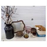 Vintage Décor,  Cream Can, Mirro, Bottles, Planters