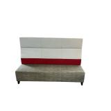Bench Seating Silver/Red 80' x 26' x 53' and retails new for $4700 Bench Seating Silver/Red 80' x 26' x 53' and retails new for $4700
