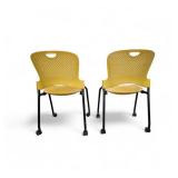 2 Herman Miller Caper Chairs On Wheels-Yellow Retail at $320 Each 2 Herman Miller Caper Chairs On Wheels-Yellow Retail at $320 Each