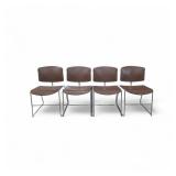 Set of 4 Steelcase Max Stacker Stacking Chairs Set of 4 Steelcase Max Stacker Stacking Chairs